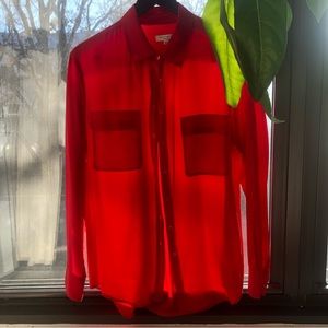 Red Equipment silk blouse